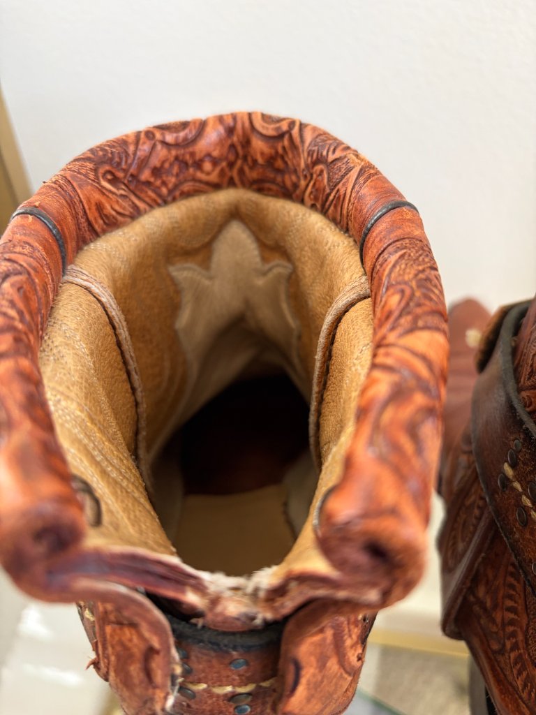 Custom, Vintage-Embossed Foldover Leather Boots From Kemo Sabe — image 8 of 8